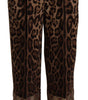 Dolce &amp; Gabbana High Waist Cropped Leopard Jacquard Pants