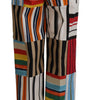 Dolce &amp; Gabbana Elegant High Waist Striped Trousers