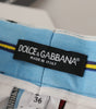 Dolce &amp; Gabbana Elegant High Waist Striped Trousers