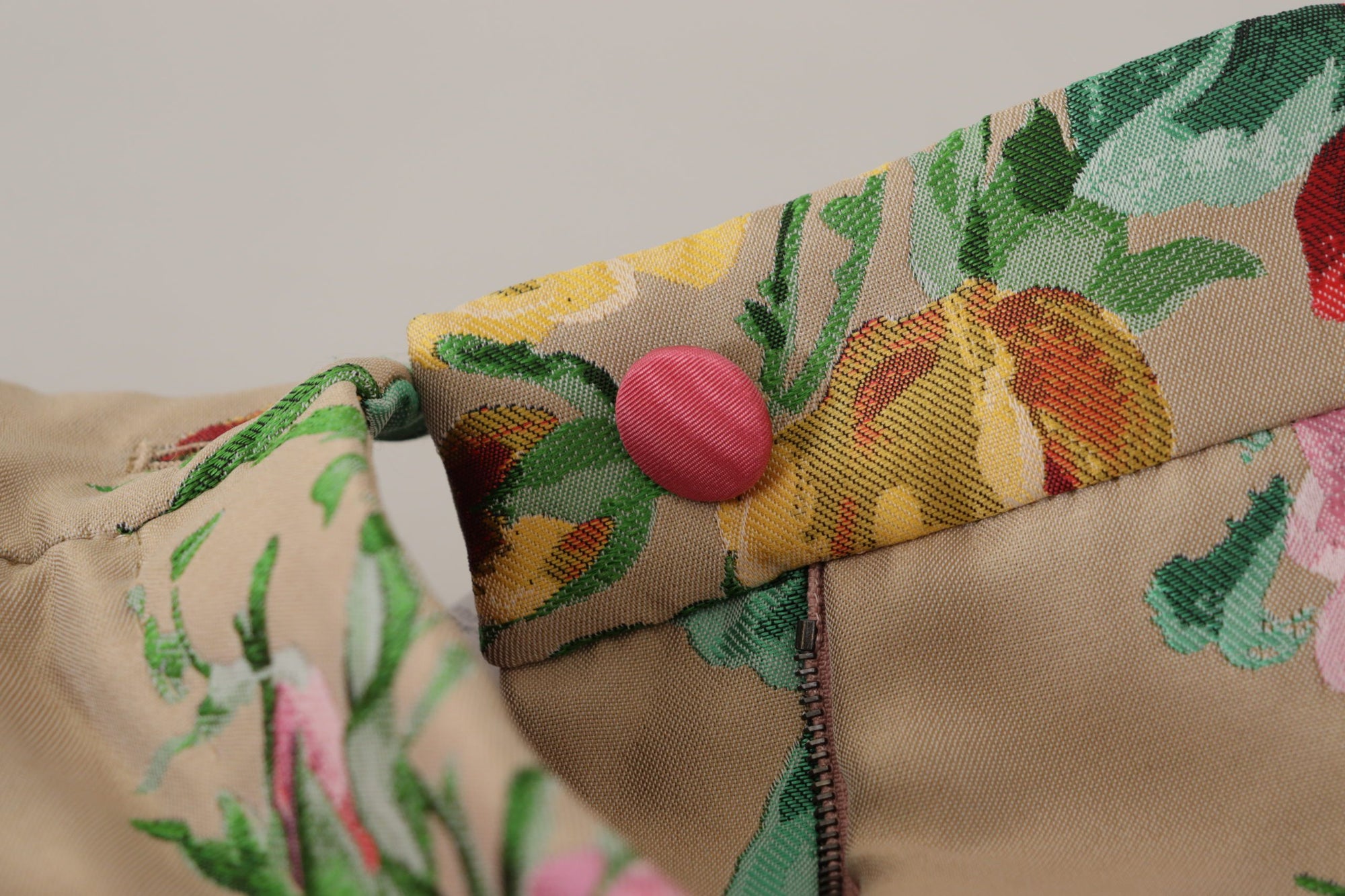 Dolce &amp; Gabbana Floral High-Waist Dress Pants