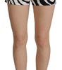 Dolce & Gabbana Zebra Print Mid Waist Hot Pants