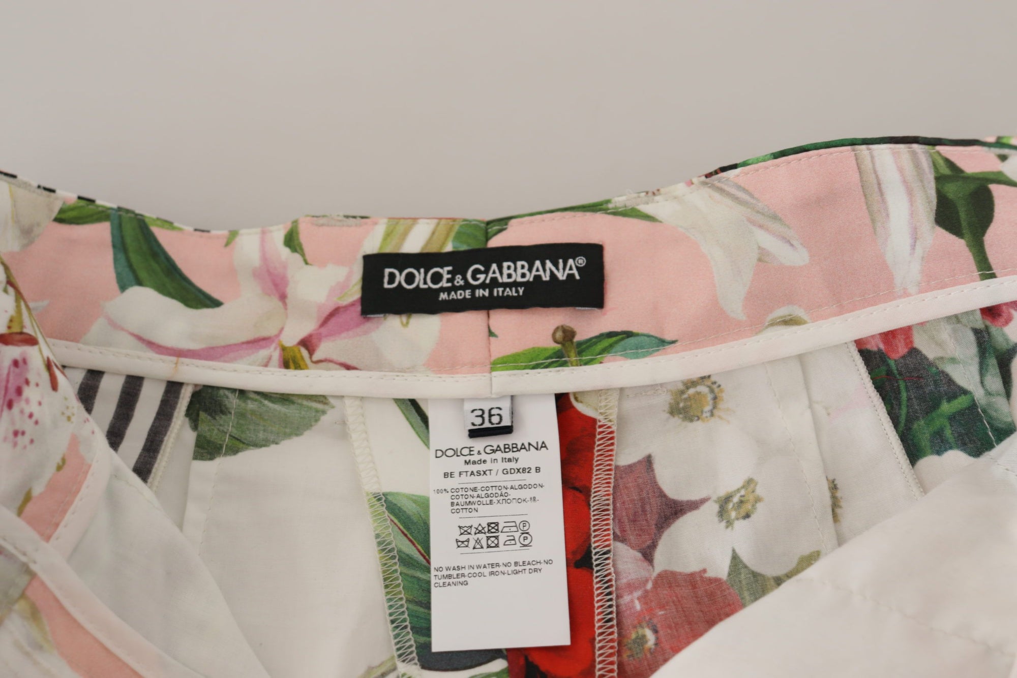 Short taille haute à fleurs Dolce & Gabbana