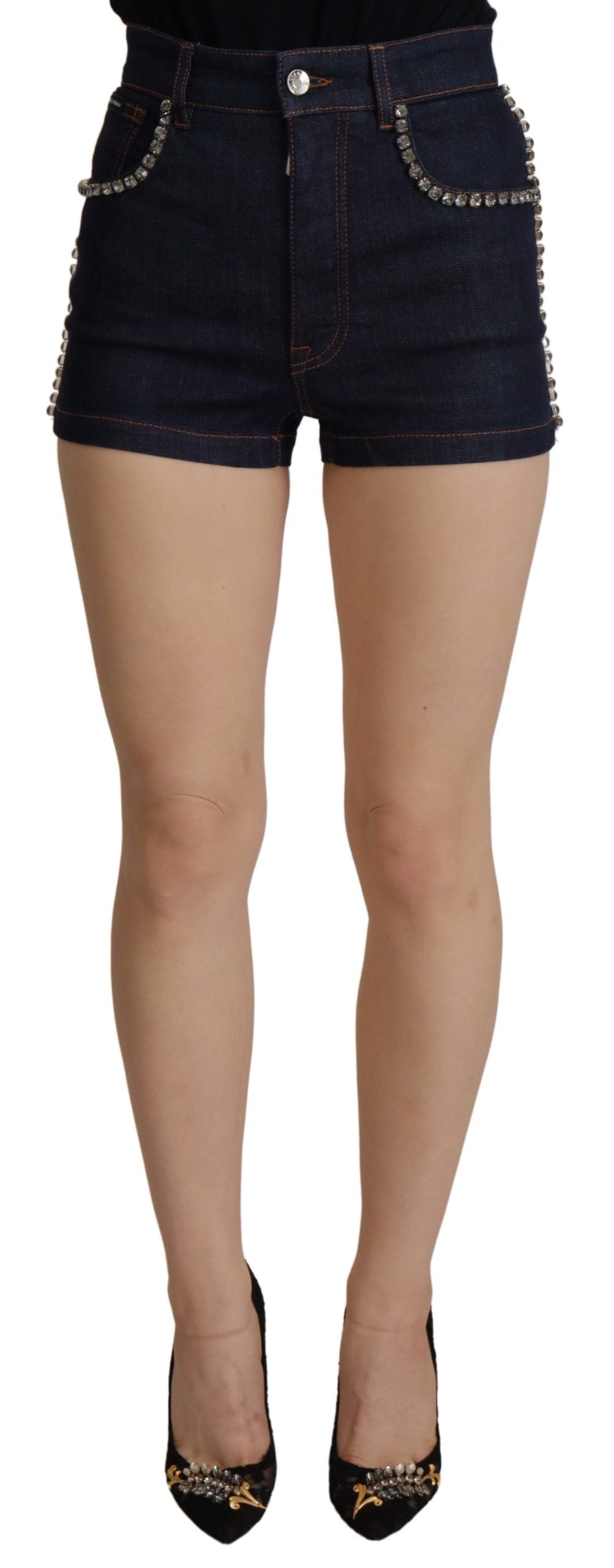 Short taille haute chic Dolce & Gabbana avec détails en cristal