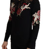Dolce & Gabbana Black Lace Angel Roses Cardigan Sweater
