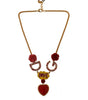 Dolce & Gabbana Glamorous Gold Crystal Charm Necklace