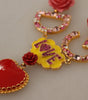 Dolce & Gabbana Glamorous Gold Crystal Charm Necklace