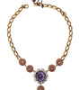 Dolce & Gabbana Elegant Floral Crystal Statement Necklace