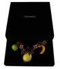 Dolce & Gabbana Gold Brass Sicily Fruits Roses Statement Necklace