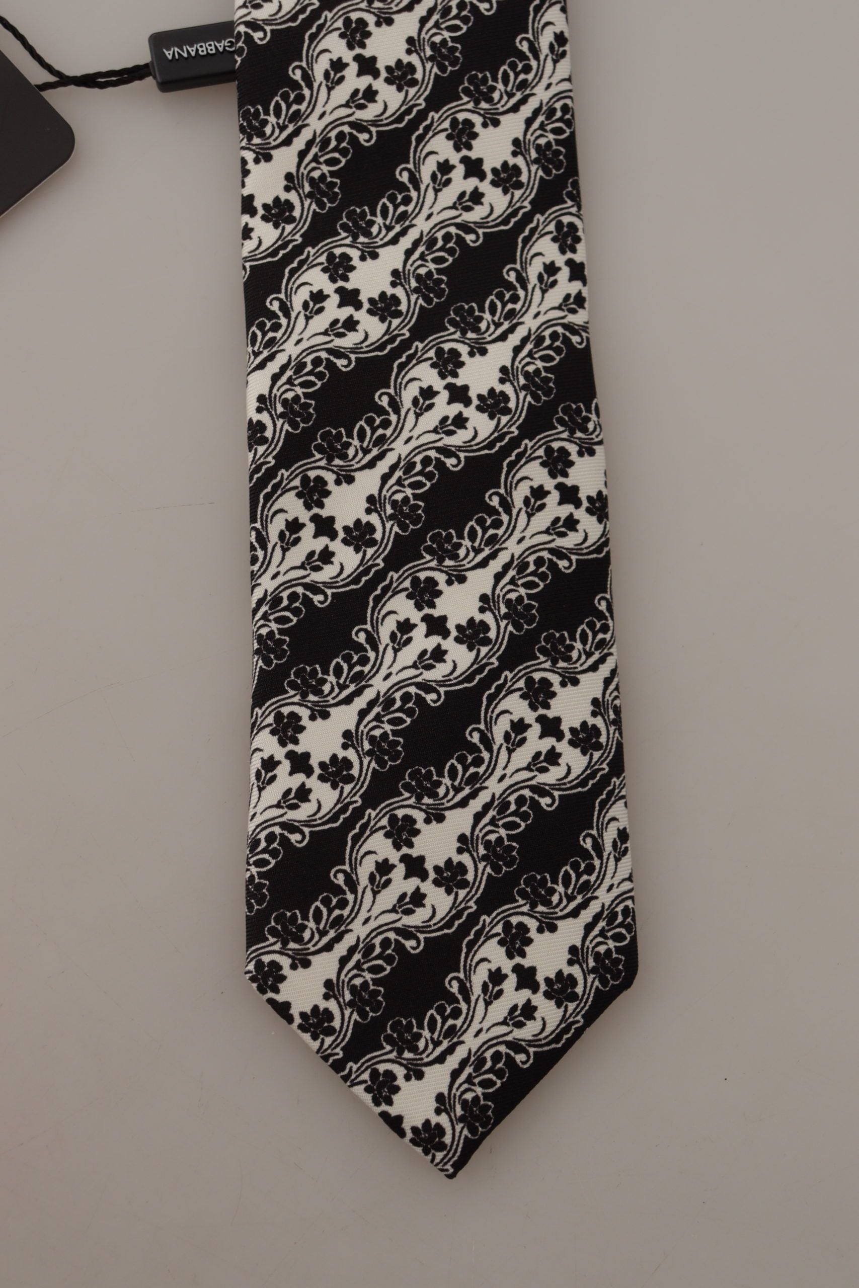 Dolce &amp; Gabbana Elegant Floral Print Silk Bow Tie