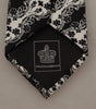 Dolce &amp; Gabbana Elegant Floral Print Silk Bow Tie
