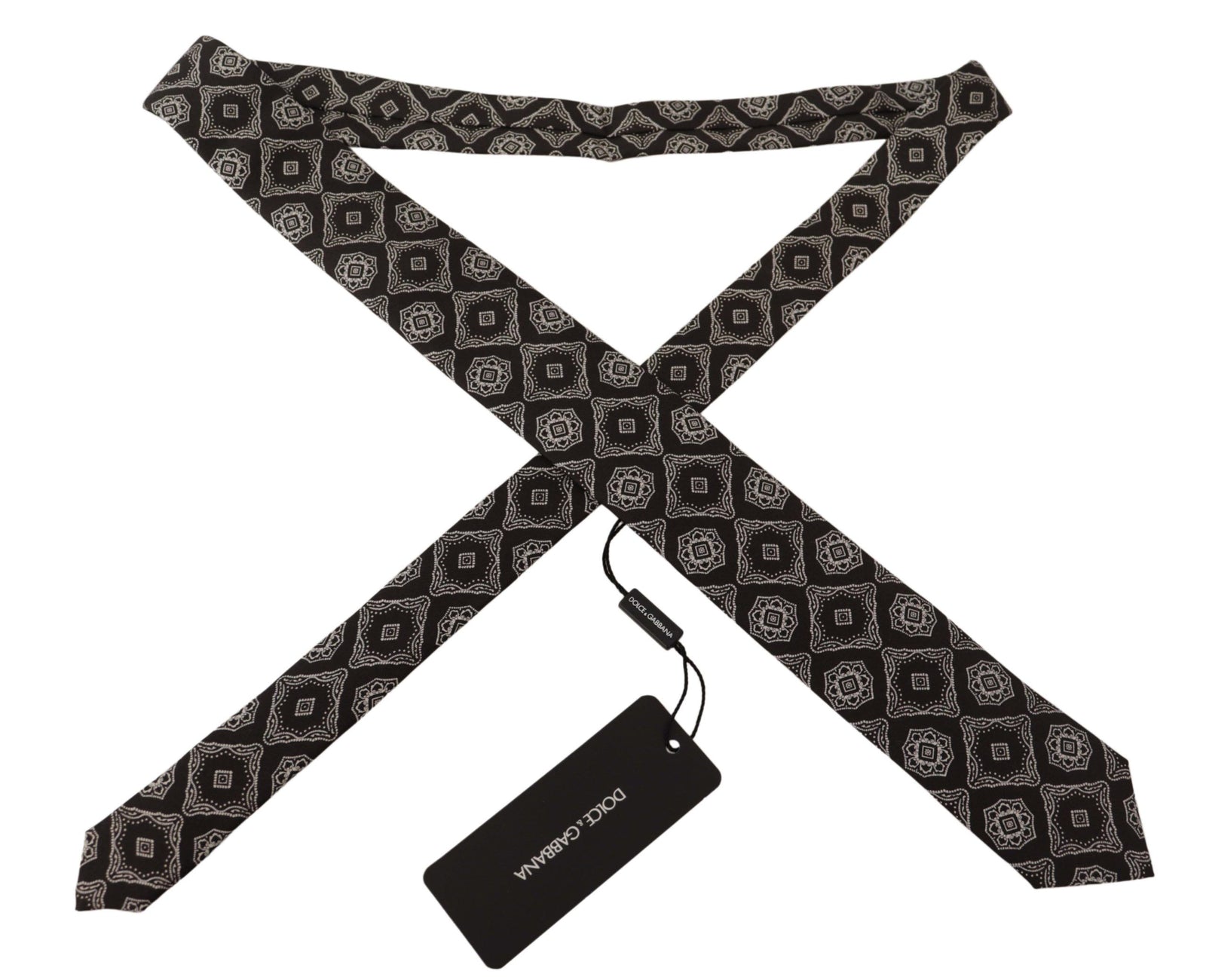 Dolce &amp; Gabbana Elegant Silk Geometric Bow Tie
