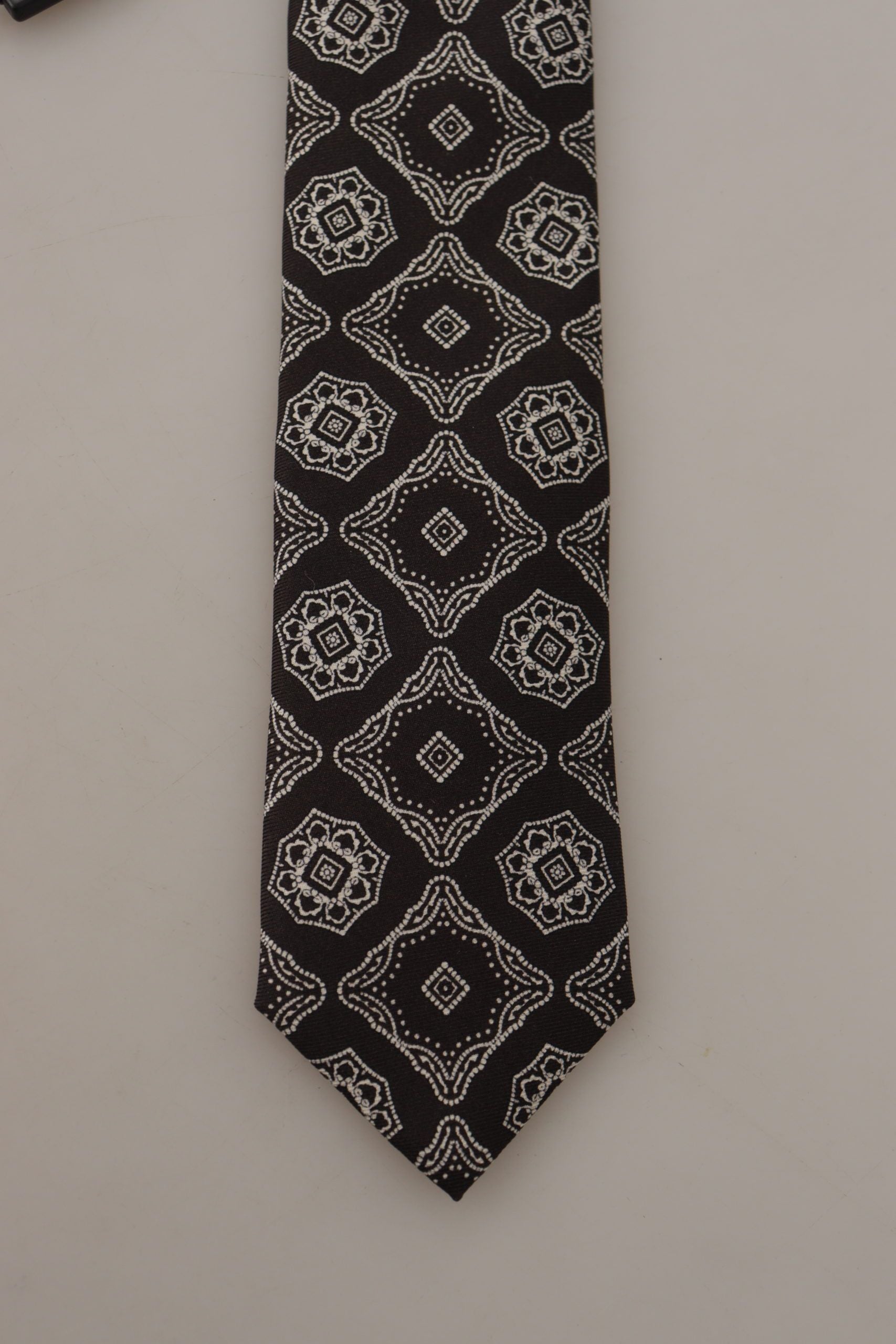 Dolce &amp; Gabbana Elegant Silk Geometric Bow Tie