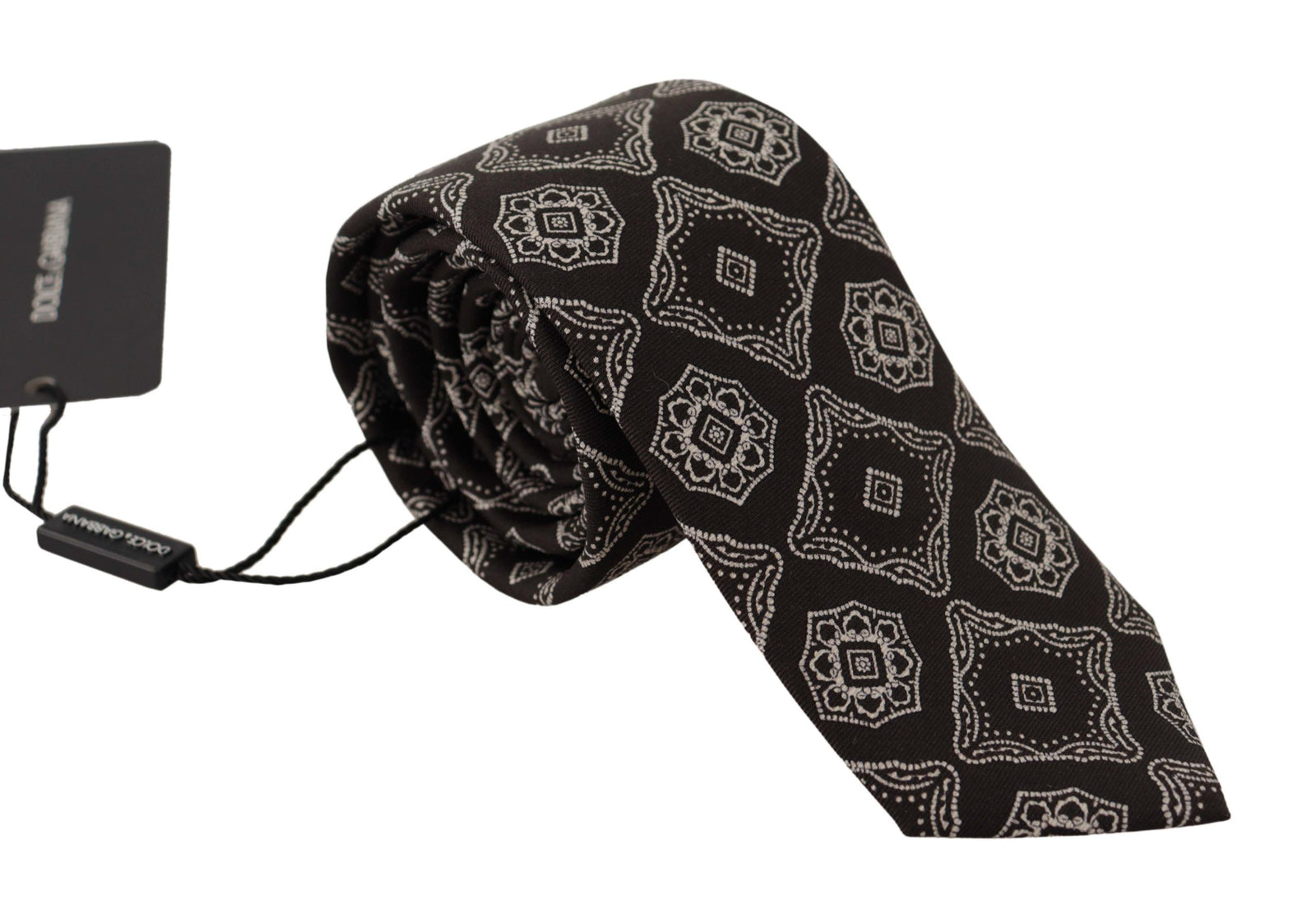 Dolce &amp; Gabbana Elegant Silk Geometric Bow Tie