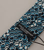 Dolce & Gabbana Blue Circle Fantasy Print Silk Adjustable Accessory Tie