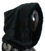 Dolce & Gabbana Exclusive Green Weasel Fur Hooded Scarf