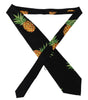 Dolce & Gabbana Black Pineapple Print Necktie Accessory Tie