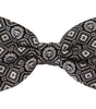 Dolce & Gabbana Black white 100% Silk Adjustable Neck Papillon Tie