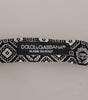 Dolce & Gabbana Black white 100% Silk Adjustable Neck Papillon Tie