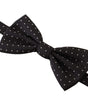Dolce & Gabbana Black White Polka Dot 100% Silk Neck Papillon Tie