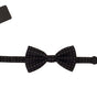 Dolce & Gabbana Black White Polka Dot 100% Silk Neck Papillon Tie