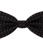 Dolce & Gabbana Black White Polka Dot 100% Silk Neck Papillon Tie