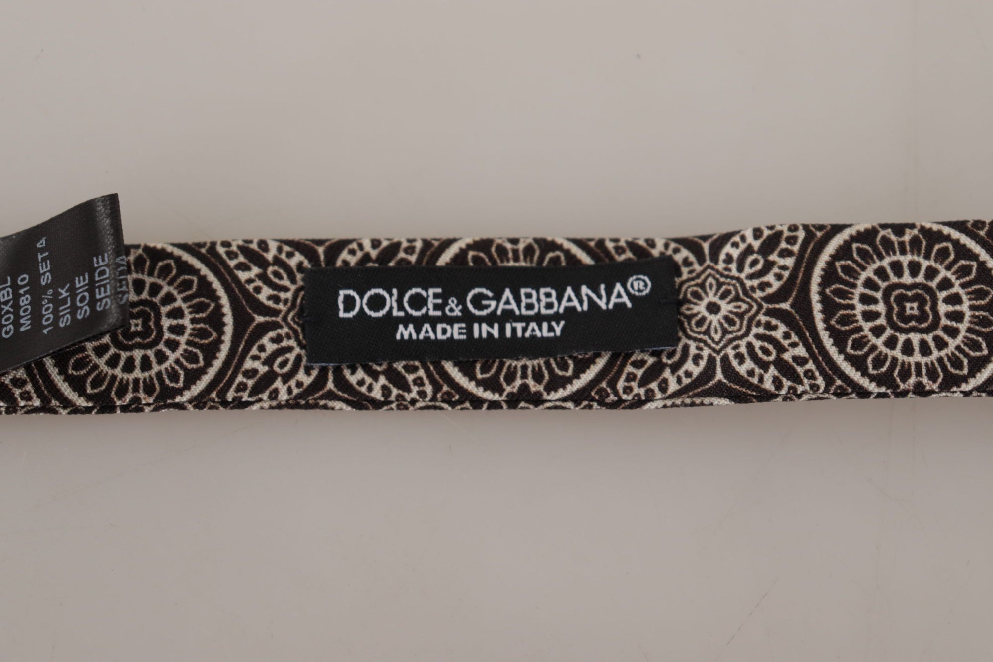 Dolce &amp; Gabbana Elegant Silk Black &amp; White Bow Tie