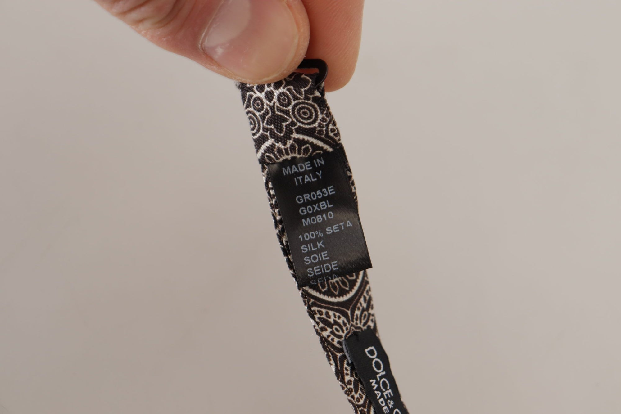 Dolce &amp; Gabbana Elegant Silk Black &amp; White Bow Tie