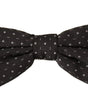 Dolce & Gabbana Gray Polka Dot 100% Silk Neck Papillon Tie