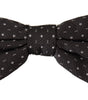 Dolce & Gabbana Gray Polka Dot 100% Silk Neck Papillon Tie
