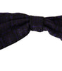 Dolce &amp; Gabbana Elegant Blue Geometric Silk Bow Tie