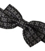 Dolce & Gabbana Black White Polka Dot 100% Silk Neck Papillon Tie