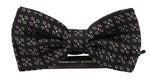Dolce & Gabbana Black White Polka Dot 100% Silk Neck Papillon Tie