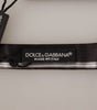 Dolce & Gabbana Black Grey Lining 100% Silk Neck Papillon Tie
