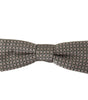 Dolce & Gabbana Black White Flower Pattern Silk Neck Papillon Tie