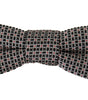 Dolce & Gabbana Black White Flower Pattern Silk Neck Papillon Tie