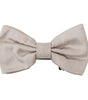 Dolce &amp; Gabbana Exquisite Silk Gray Bow Tie