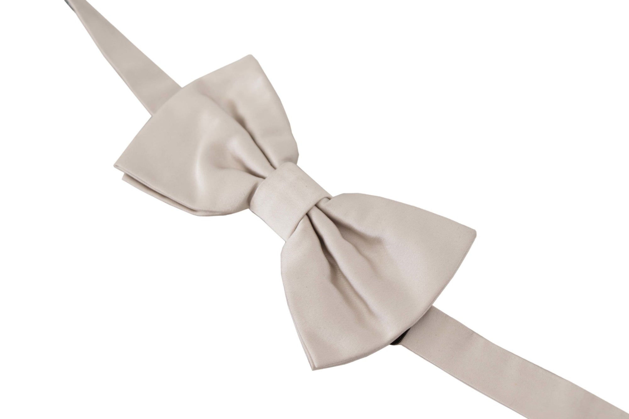 Dolce &amp; Gabbana Exquisite Silk Gray Bow Tie