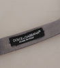 Dolce &amp; Gabbana Elegant Gray Silk Bow Tie