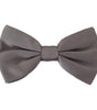 Dolce &amp; Gabbana Elegant Gray Silk Bow Tie