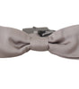 Dolce &amp; Gabbana Elegant Silver Silk Bow Tie for Sophisticated Evening