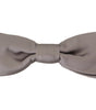 Dolce &amp; Gabbana Elegant Silver Silk Bow Tie for Sophisticated Evening