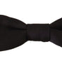 Dolce &amp; Gabbana Elegant Black Silk Bow Tie