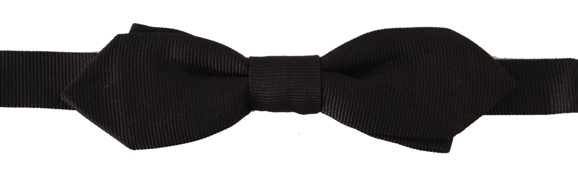 Dolce &amp; Gabbana Elegant Black Silk Bow Tie