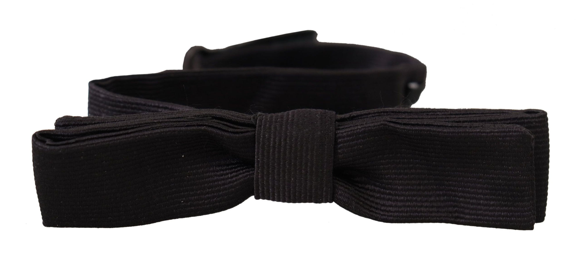 Dolce &amp; Gabbana Elegant Silk Black Bow Tie