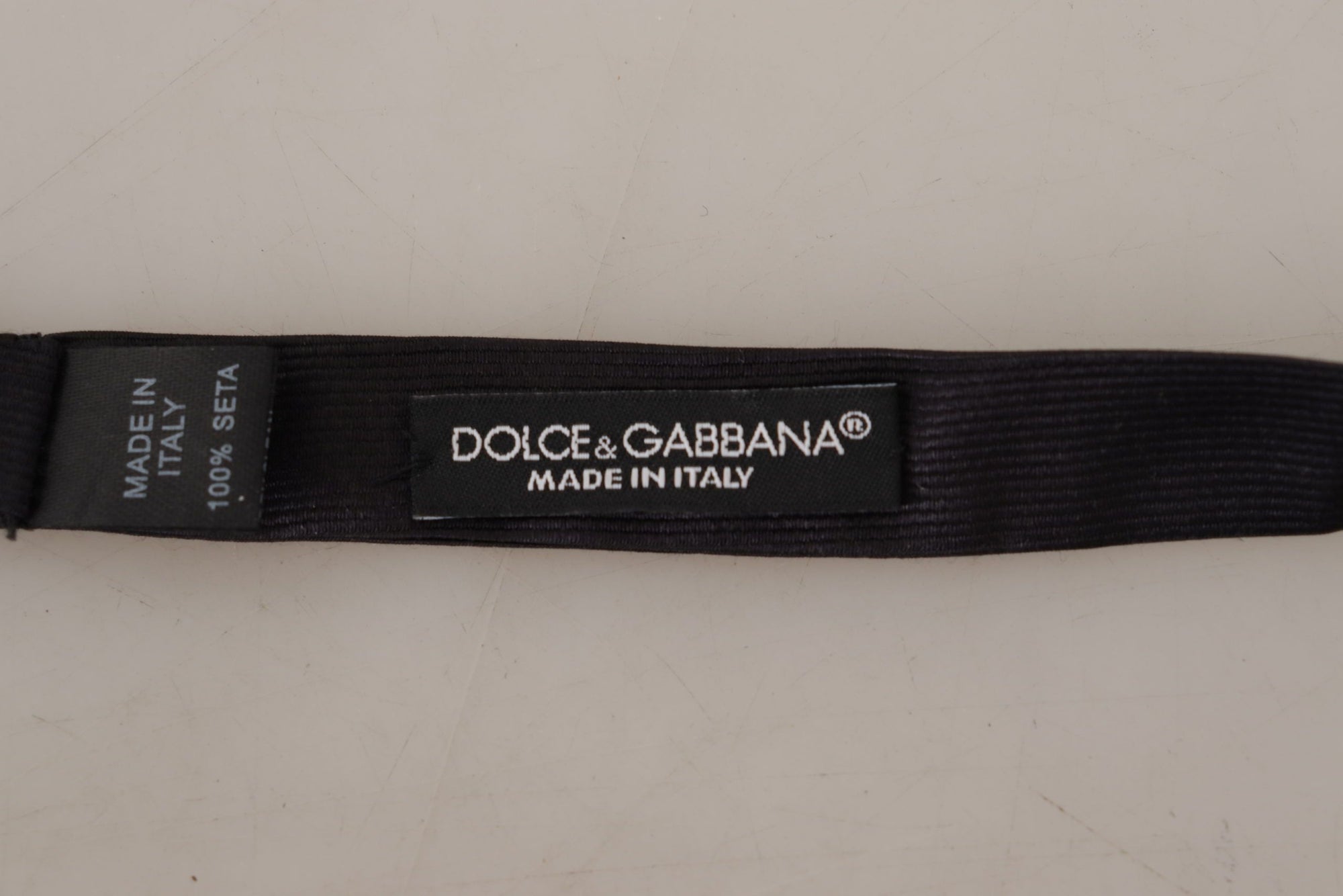 Dolce &amp; Gabbana Elegant Silk Black Bow Tie