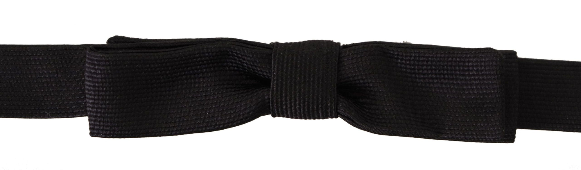 Dolce &amp; Gabbana Elegant Silk Black Bow Tie