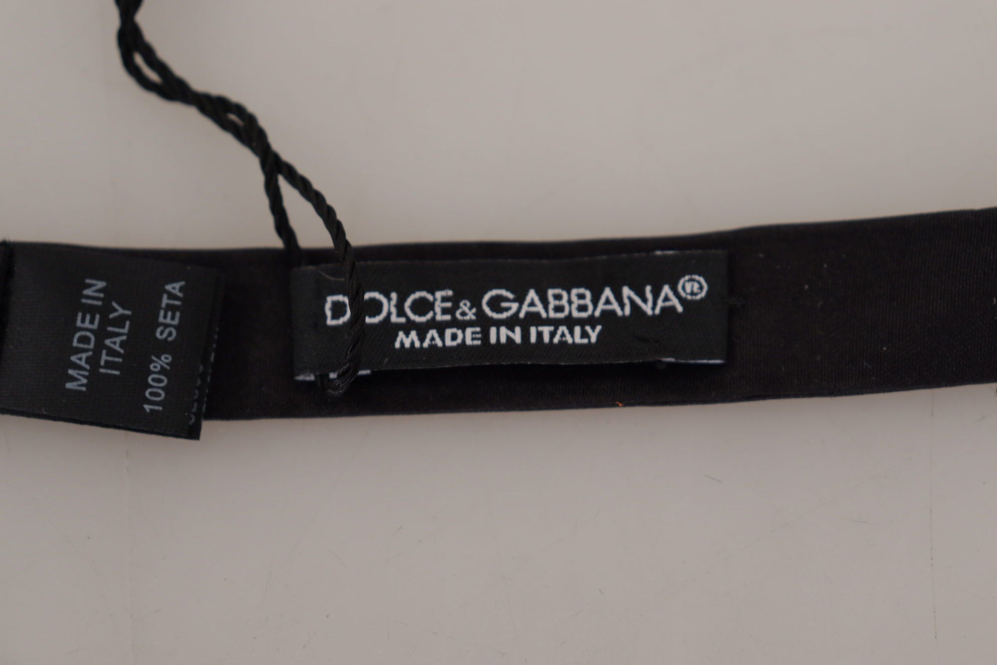 Dolce &amp; Gabbana Elegant Black Silk Bow Tie