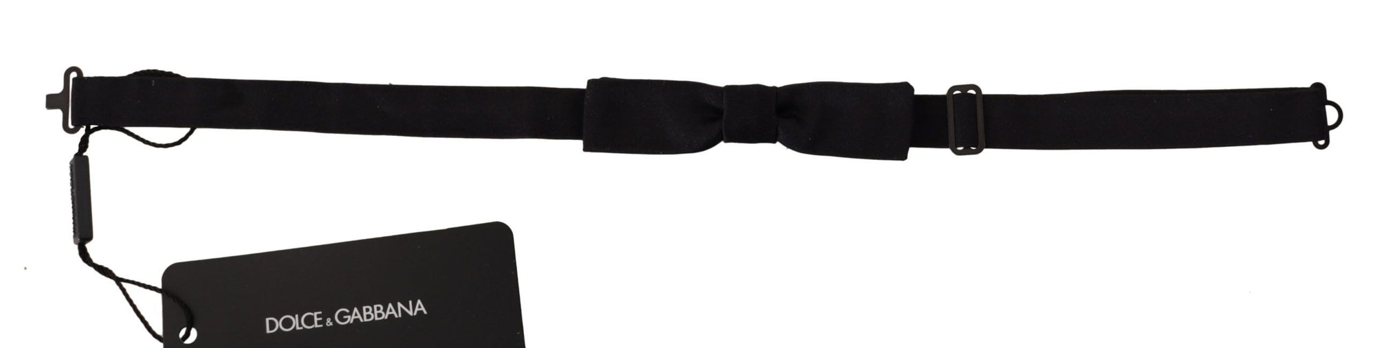 Dolce &amp; Gabbana Elegant Black Silk Bow Tie
