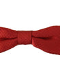 Dolce &amp; Gabbana Elegant Red Silk Bow Tie