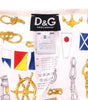 Dolce &amp; Gabbana Elegant White Sailor Print Lingerie Set